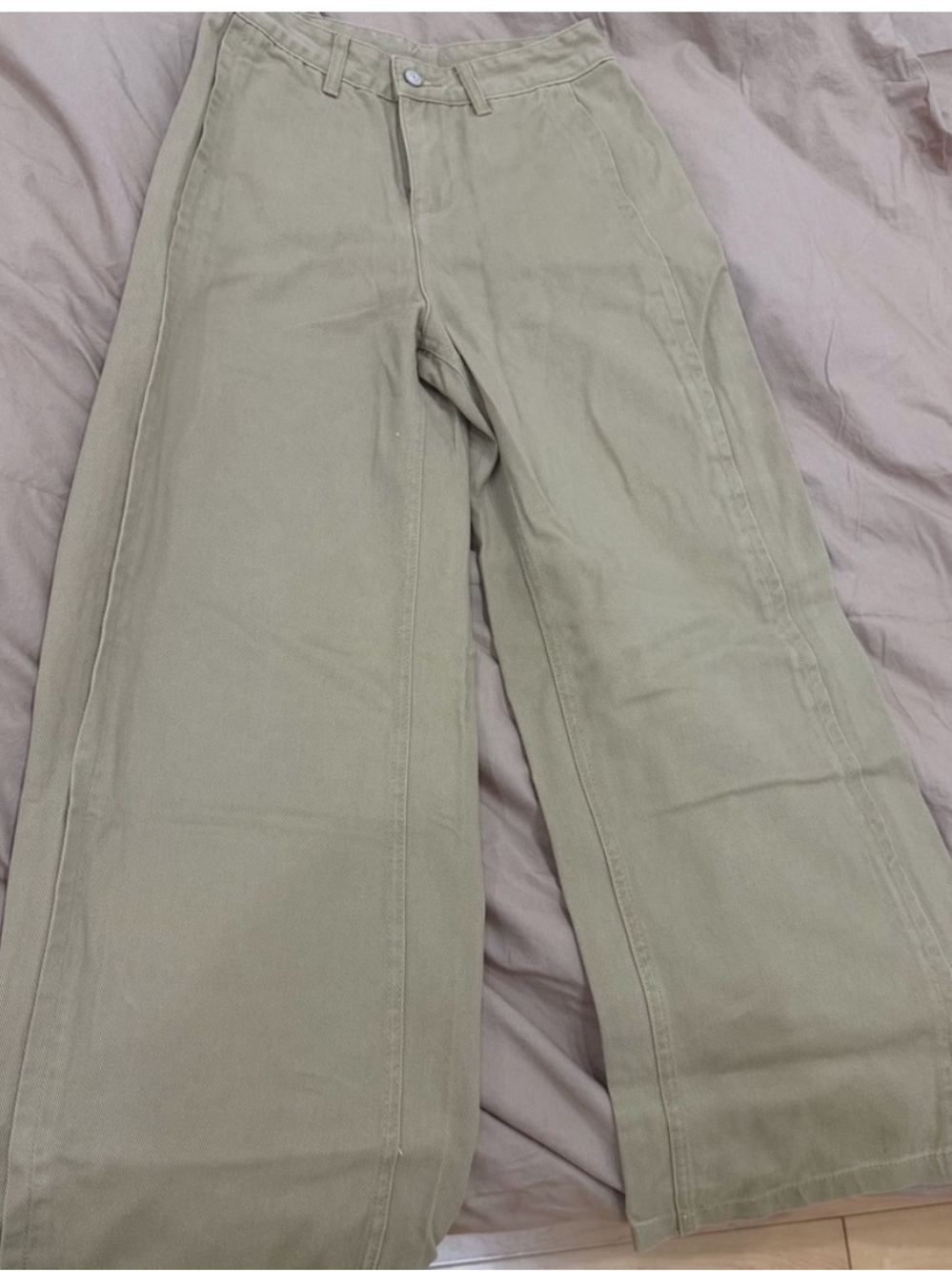 The Row Olive Wide-Leg Trousers